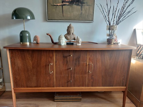 Vintage walnut sideboard - vintage,