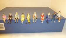 10 VINTAGE SCALEXTRIC PAINTED SEATED FIGURES 1:32 SCALE