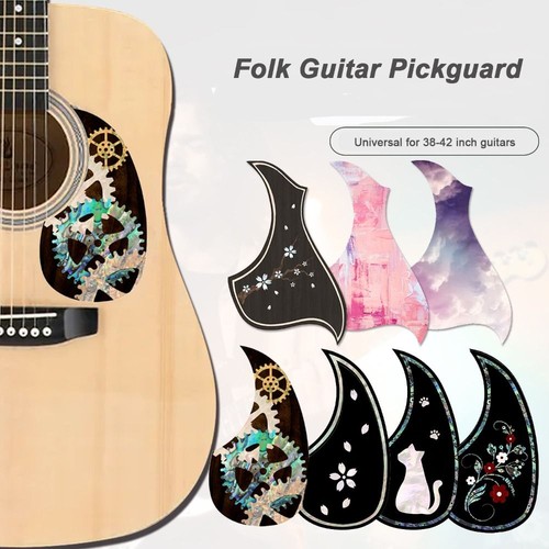 Teardrop folk guitar - guitar, pickguard