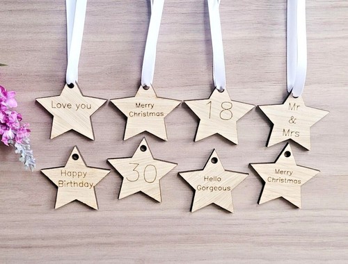 Personalised wooden gift tags - wooden,