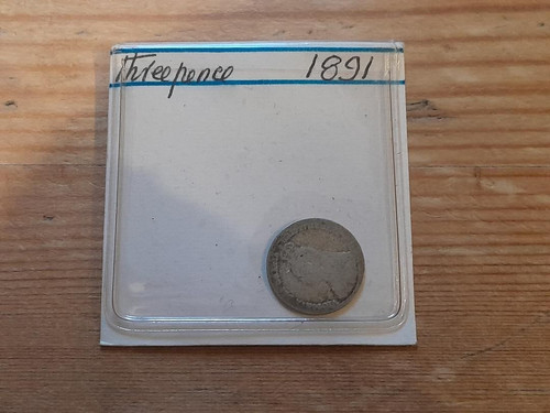1891 threepence three - threepence, /