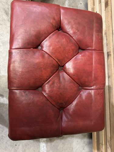Antique piano stool red - antique,