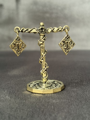 Solid brass libra zodiac - brass,
