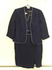 Kaliko Linen Blend Navy Dress Suit size 12/14