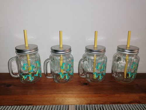 Mason drinking jars with - 4, x