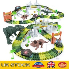 NEW 185PCS Plastic Dinosaur Railway Toys Interesting Flexible Race Track Kids