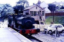 Original 35mm slide, 0-4-0ST "Victory" + North British Shunter @ Gwili Rlwy 1988