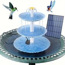 3 Tiered Solar Bird Bath Water