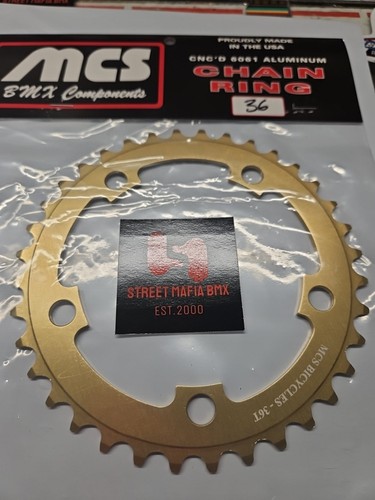 Mcs chainring bmx bike gold - mcs,