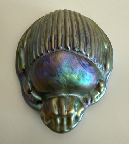 Blue iridescent scarab - iridescent,