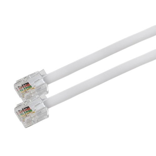 White telephone cable - telephone,