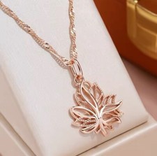 Flowers Rose gold 585 necklace