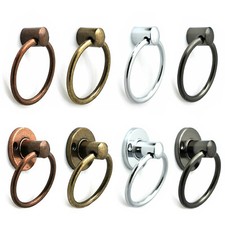 Ring Pull Handles Round Swing Drop Knobs Kitchen Drawer Cupboard DecorAndDecor