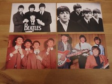 Beatles postcards set of four photo images of the fab four as groups + profiles