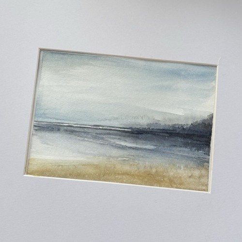Watercolour seascape beach - seascape,