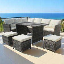 9 Seater Rattan Garden