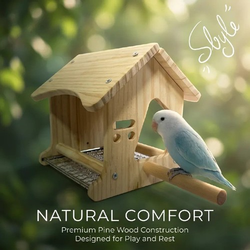 Detachable wooden bird house - detachable,