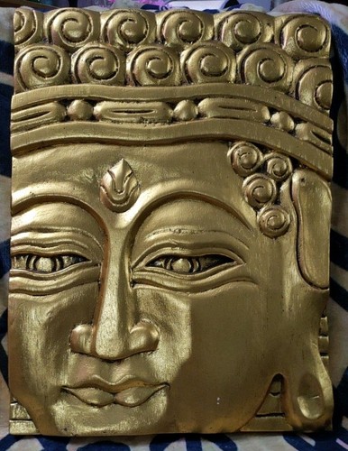 Hand carved buddha - hand, plaque
