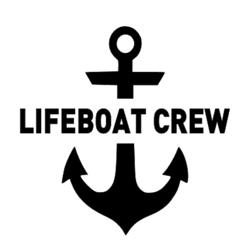 Lifeboat crew vinyl decal - crew,