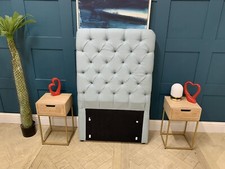 Loaf single Tall Billow Headboard in light blue Rrp £585 #9212/9