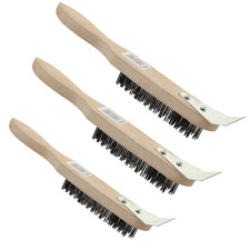 3x Charcoal BBQ Wire Brush