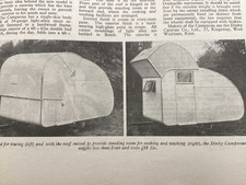 MOTORCYCLE DINKY CAMPAVAN TRAILER 1951 MOTORCYCLE ARTICLE .LAST ONE