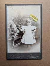 OLD CABINET PHOTO CHILDREN TOY ROCKING HORSE ABERAVON WALES BX 15