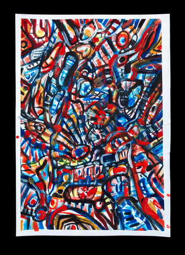 Original acrylic chaotic - acrylic, “chaotic