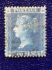 Two penny blue plate - two, 9
