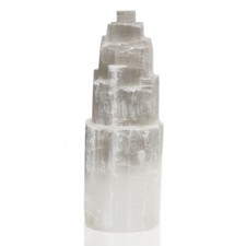 Natural Selenite Tower Lamp -