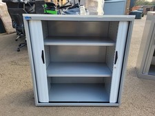 Used Storage Tambour Cupboard – Medium Size Lockable Office Cabinet with Shelves