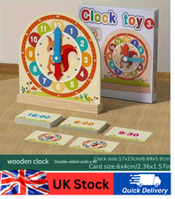 Wooden Clock+40 cards Kids
