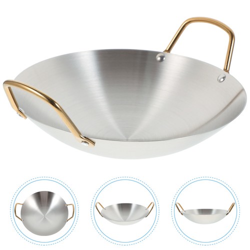 Stainless steel frying pan non - stainless,