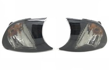 For BMW 3 Series E46 2 Door Coupe 01-03 black Front Indicators Pair Screw-In