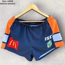 NEWCASTLE KNIGHTS MINERS MATCH SHORTS ISC NRL size Large