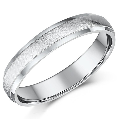 4mm platinum wedding - platinum, matt