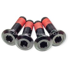 4x Kawasaki Ninja ZX9R 98-03 Black Titanium Rear Disc Rotor Bolts Threadlock