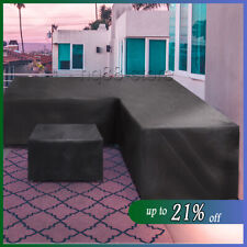Waterproof L Shaped Garden Furniture Cover Heavy Duty Rattan Corner Outdoor Sofa