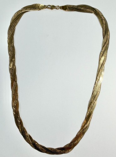 9ct yellow gold - , braided