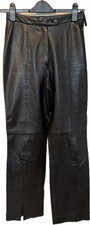 Ladies black real leather