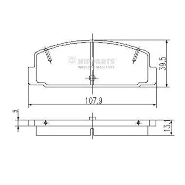 Brake pads rear - pads, axle