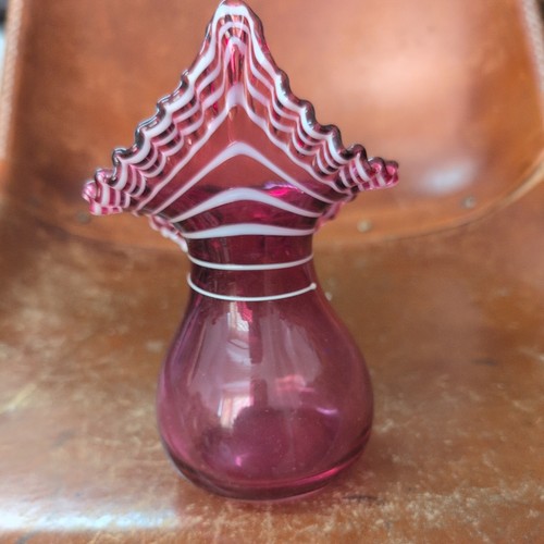 Vintage cranberry art - cranberry, glass