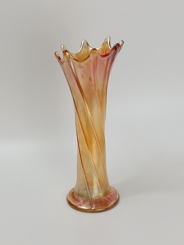 Antique orange iridescent - antique,