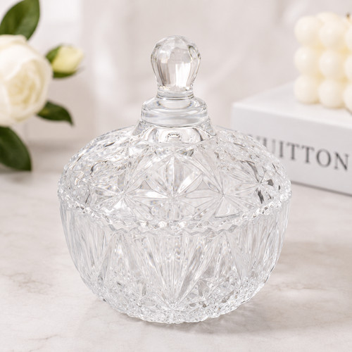 Crystal style glass candy jar - style,
