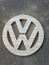 Wooden VW sign Grey Striped