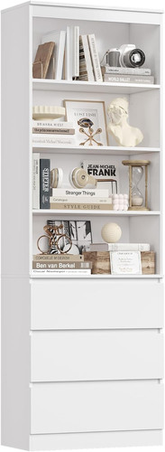 Tall bookcase oak - bookcase, storage