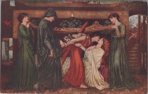 Art postcard dante - dante's, dream