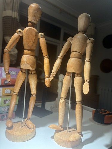 Vintage pair wooden artist - vintage,