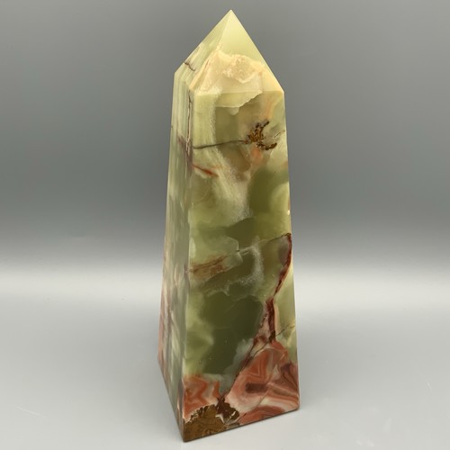 Polished banded onyx point - polished,