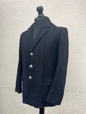 Vintage 1960's British Railways Black Wool Uniform Blazer Jacket-42" Chest